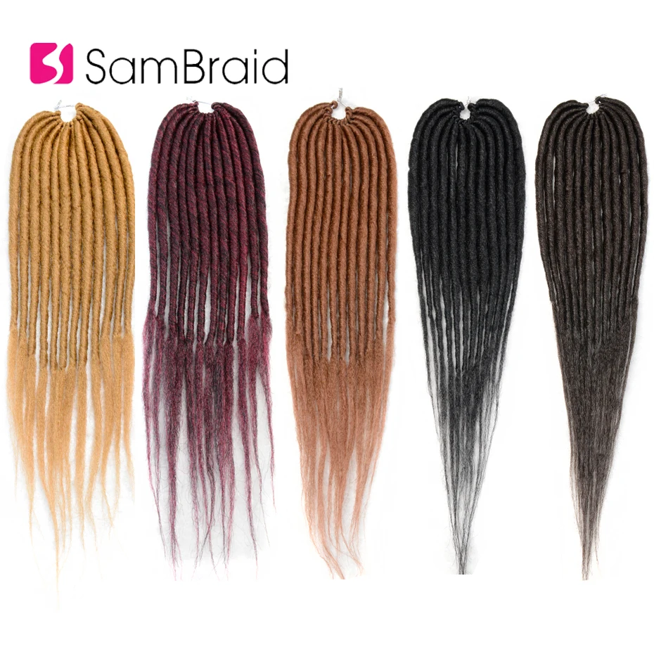 Sambraid 20 дюймов/40 г/упак. супер мягкие на ощупь синтетические косички волосы дреды