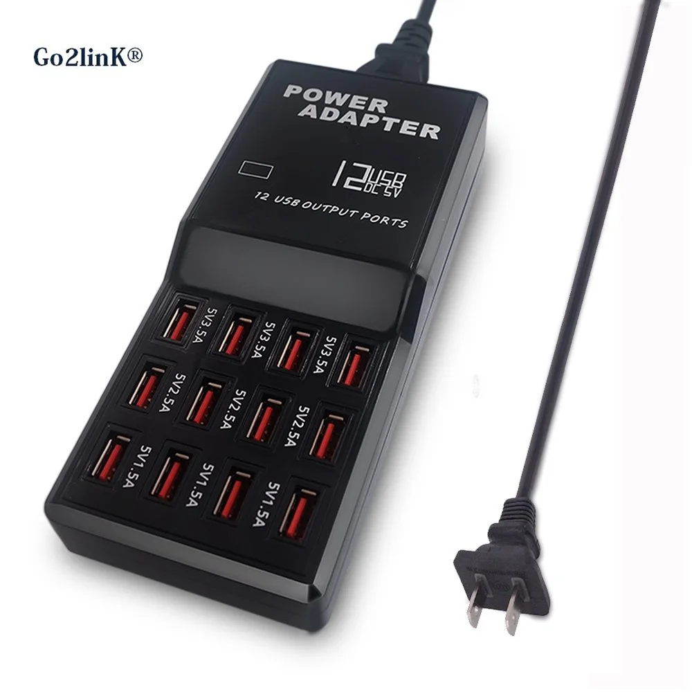 PowerPort 12 USB зарядное устройство 2A PowerIQ для телефона 60 Вт 5 В/12 А Быстрая зарядка Смарт