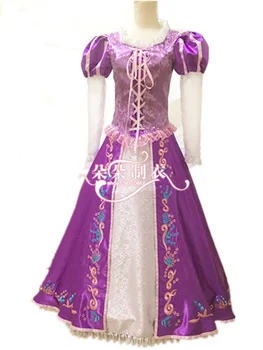

2017 Tangled Beautiful Rapunzel Princess Dress Costume Cosplay New Style