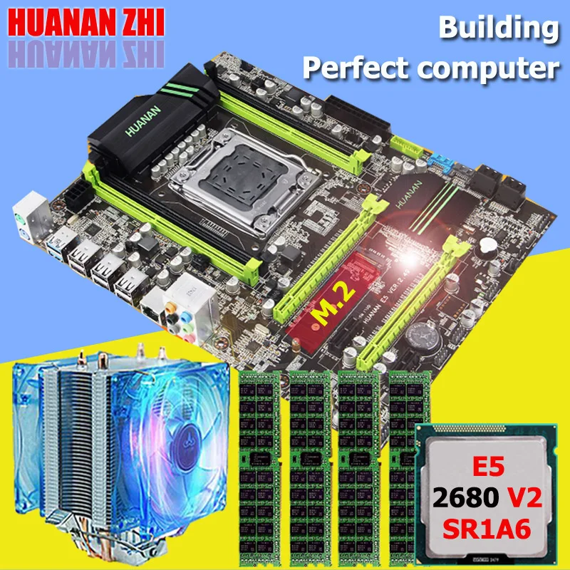 Brand motherboard with M.2 slot HUANAN ZHI X79 motherboard CPU RAM set CPU Intel Xeon E5 2680 V2 SR1A6 RAM 32G(4*8G) 1600 RECC Brand motherboard with M.2 slot HUANAN ZHI X79 motherboard CPU RAM set CPU Intel Xeon E5 2680 V2 SR1A6 RAM 32G(4*8G) 1600 RECC