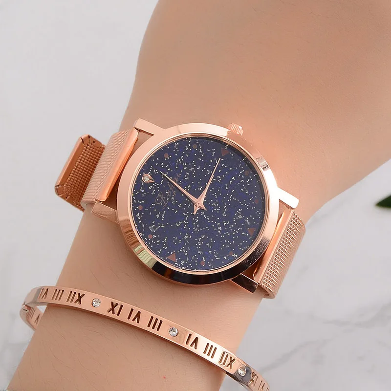 

Luxury Watch Women Bracelet Rose Gold Ladies Dress Quartz Clock Fashion Starry Sky Women Watches Relogio Feminino Reloj Mujer