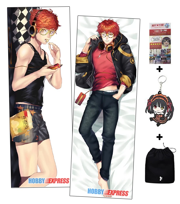 Наволочка Мужская в японском стиле дакимакура 707 см|body pillow cover|male dakimakurapillow cover |
