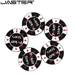 JASTER модные креативные казино чипы реальная емкость USB flash drive 2,0 4 ГБ/8 ГБ/16 ГБ/32 ГБ/64 ГБ memory stick