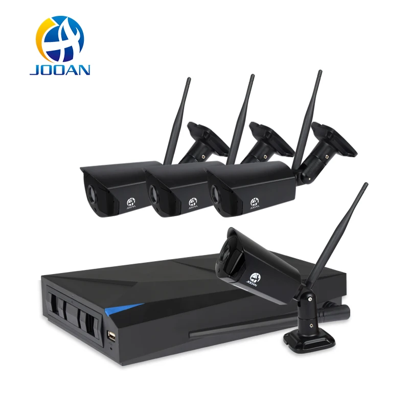 JOOAN Wireless Security Camera System 4 Channel Video Recorder CCTV NVR 960p   Wifi Outdoor Network IP Cameras Good Night Vision