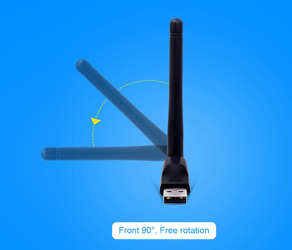 CHIPAL USB 2,0 WiFi беспроводная сетевая карта 150M 802,11 b/g/n LAN адаптер с поворотная антенна для ноутбука PC Mini Wi-Fi Dongle