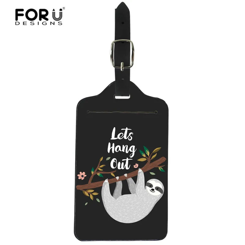 L4654Z24 FORUDESIGNS/печатные багажные бирки из мягкого пластика ПУ идентификатор бирка для багажа дорожные аксессуары для чемодана Имя Адрес Этикетка - Цвет: L4654Z24