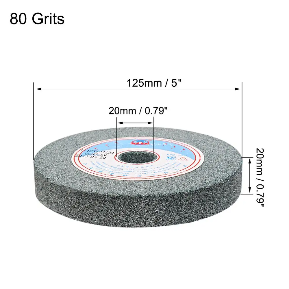 4/5 Inch Bench Grinding Wheel Polishing Pad Grinding Disc Stone Surface Ceramic Metal Grinder Rotating Tool Uxcell grinding disc abrasive wheel grinding wheel