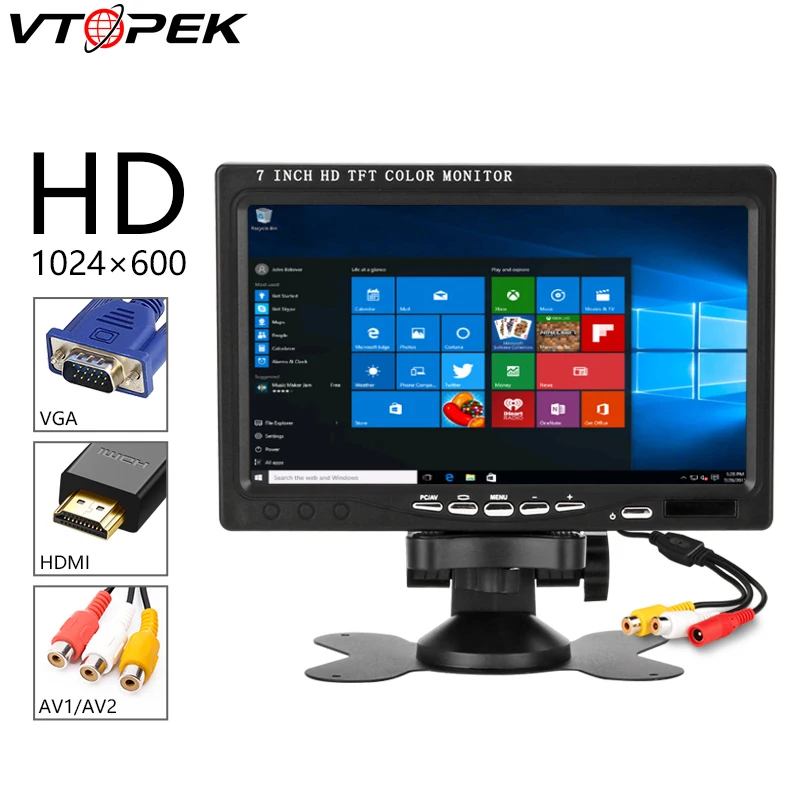 

7 Inch HD IPS TFT LCD Color Multifunction Car Headrest Rear View Monitor Support HDMI VGA AV Wireless Night vision camera for PC