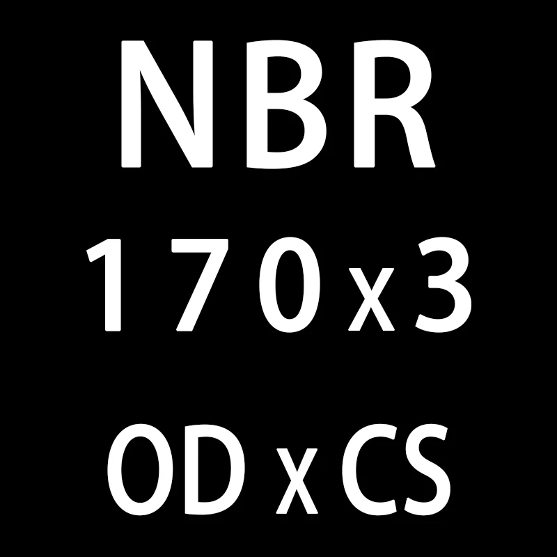Резиновое кольцо черный NBR уплотнения-хомут с круглым воротником для мальчиков и девочек CS3mm OD105/110/120/125/130/140/150/160/190*3 мм уплотнительное кольцо уплотнения Нитриловый прокладки масляное кольцо шайба - Цвет: OD170mm