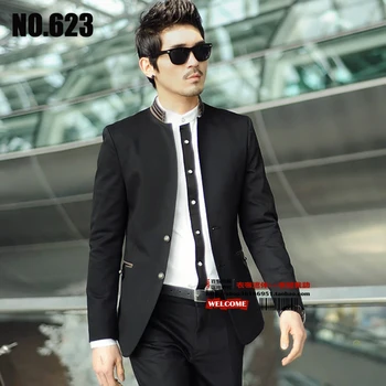 

Free Shipping Men Brand Fashion New 2020 Spring Outerwear Stand Collar Casual Wedding Dress Slim Blazer Suit Jacket / S-xxxl
