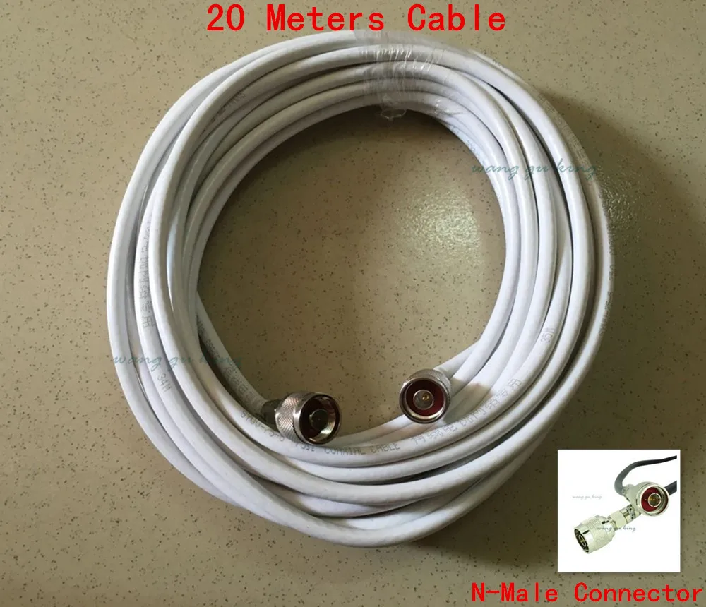 

Ultra Low Loss high quality 20 Meters 50ohm 75-5 Coaxial Cable Extension Cable for Mobile Signal Repeater / Antenna / Splitter