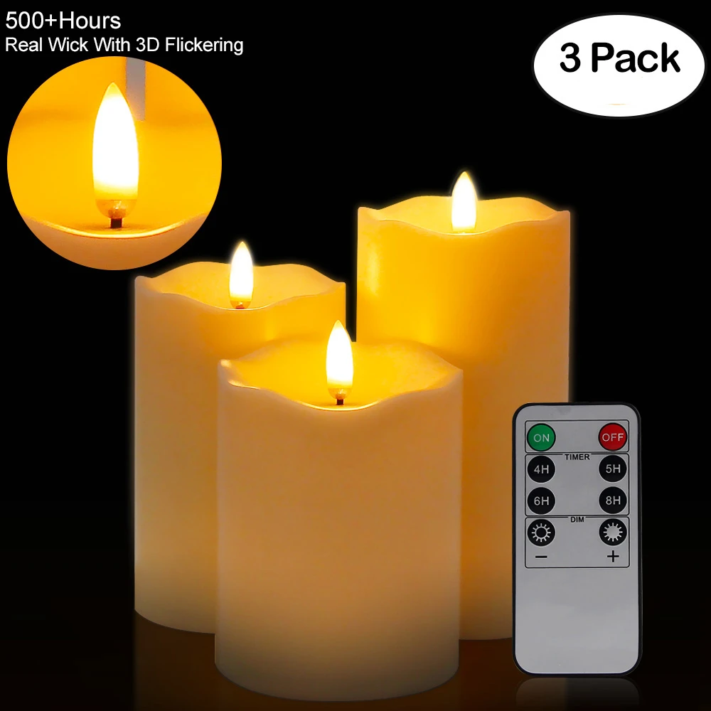 Velas de batería Luces de vela LED Blanco