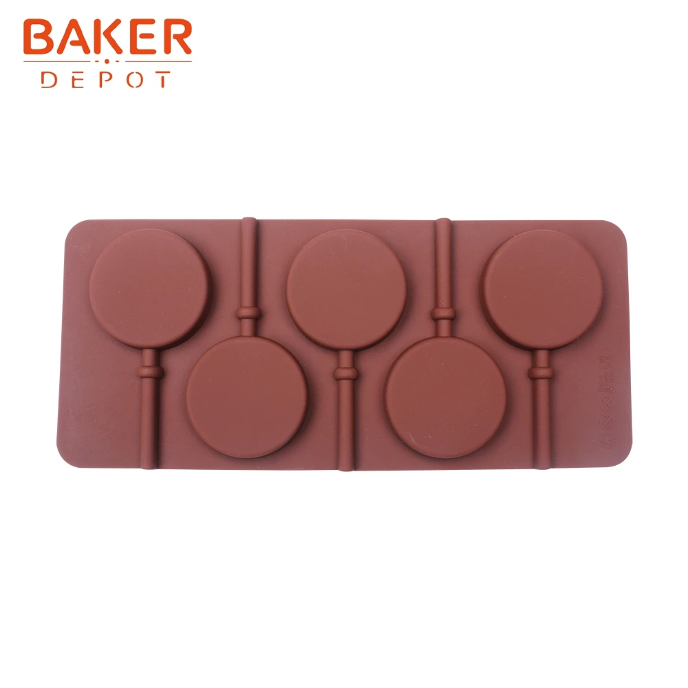 BAKER DEPOT силиконовая форма для леденца круглая Конфета клейкая помадка формы для торта Формы для бисквитного печенья ледяное Печенье Шоколадный инструмент для выпечки