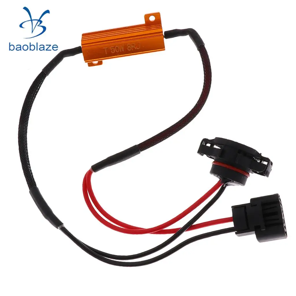 50W 8ohm H16 Load Resistor 7443 LED Adapter Anti Blink Flash Error Canceller