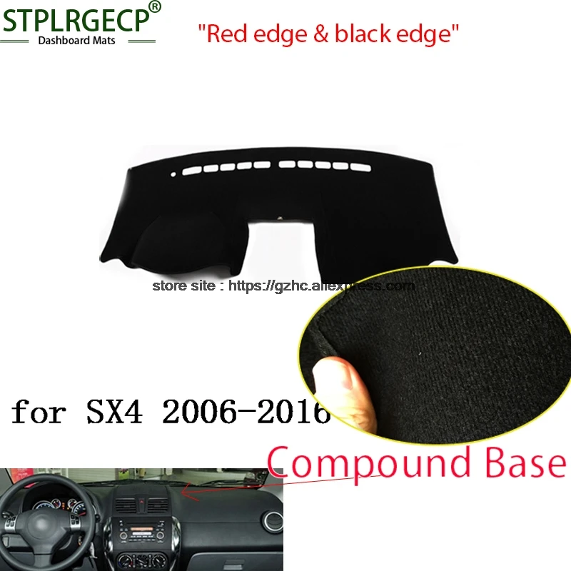 StplrgeCP для Suzuki SX4 двойной слой приборной панели автомобиля крышка избежать Light Pad инструмента Platform приборная панель Крышка Стикеры
