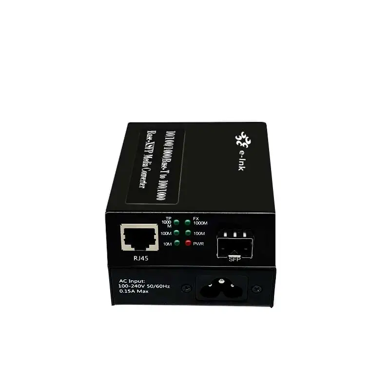 Поддержка 100 м и 1000 м sfp модуль 110vac Мощность Вход Gigabit SFP Волокно media converter