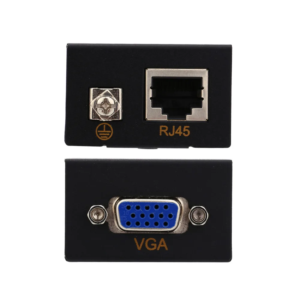 

Transmitter Receiver Adapter of 60M VGA Network Signal Extender Sender RJ45 CAT5e/6 with High Quality and Free Shipping
