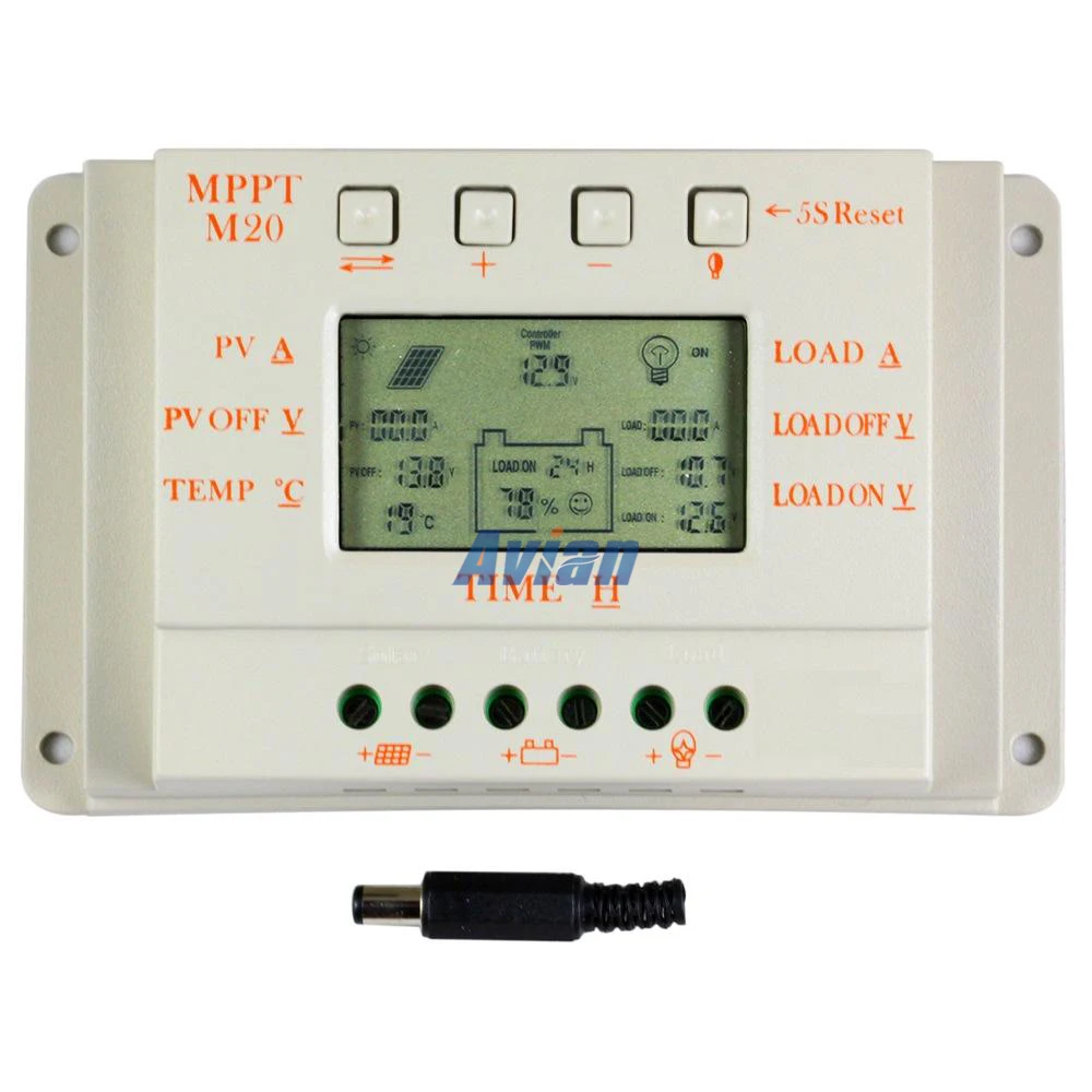 

20A MPPT and PWM mode Solar charge Controller 12V 24V Auto Work Solar Panel regulator LCD display