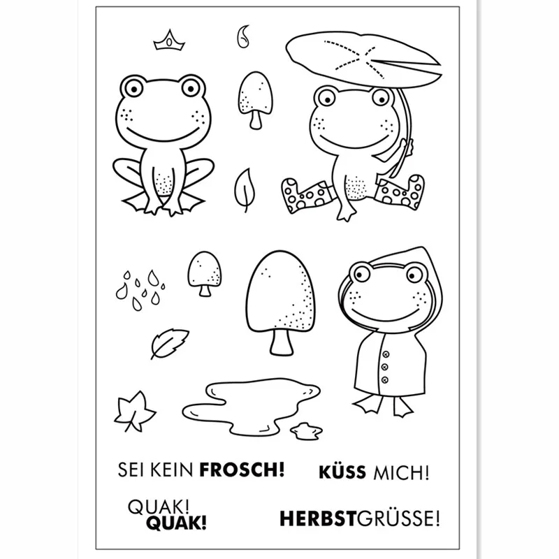 

German Word metal cutting dies and clear stamps