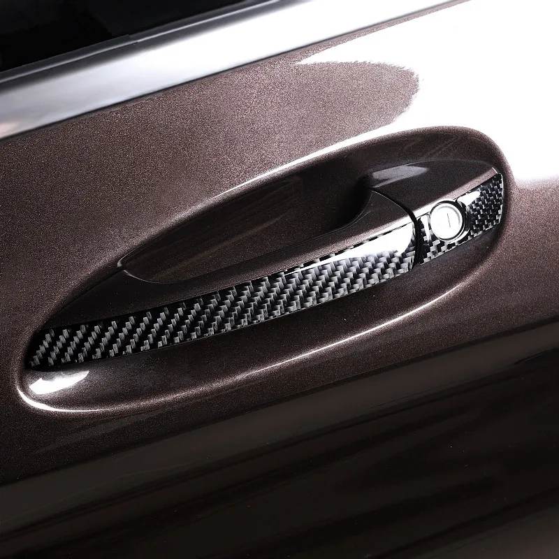 

Car Exterior Door Handle Sequins Decoration Cover Trim Carbon Fiber For Mercedes Benz C Class W204 2007-2014 LHD