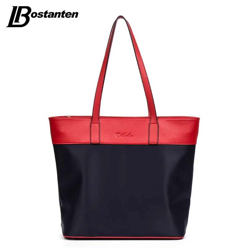 

Bostanten Hot Shoulder Bags Nylon Casual Tote Fashion Red/Brown Top Femme Fashion Luxury Women Bags Designer Ladies Handbags