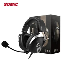 SOMIC G805 PS4 игровая гарнитура 7,1 Виртуальная 3,5 мм USB проводные стерео наушники с микрофоном для ноутбука ПК PS4 Xbox игры