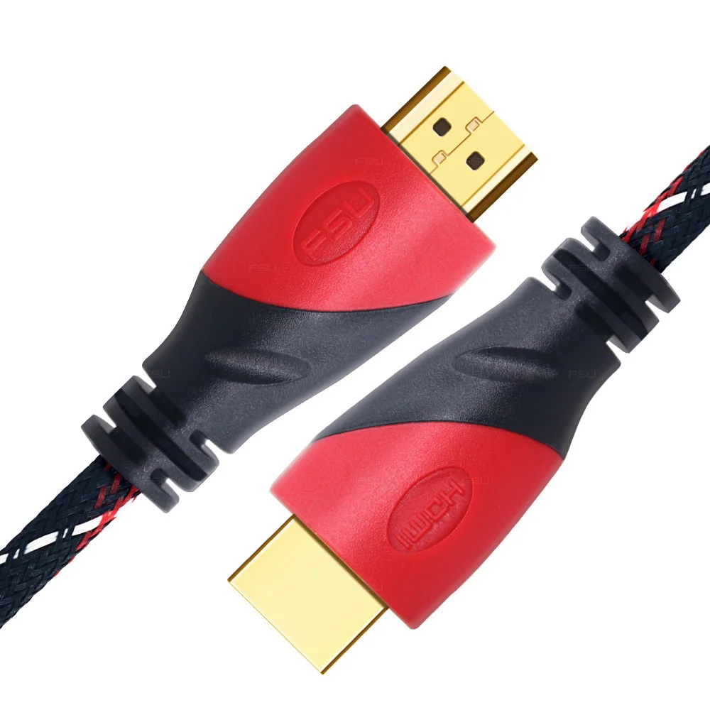 Кабель HDMI с сеткой HDMI к HDMI кабель 1 m 1,5 м 2 м 3 м 5 м 8 м 10 м 15 м кабель HDMI 1080 P 3D для PS3 проектор HD компьютерный кабель