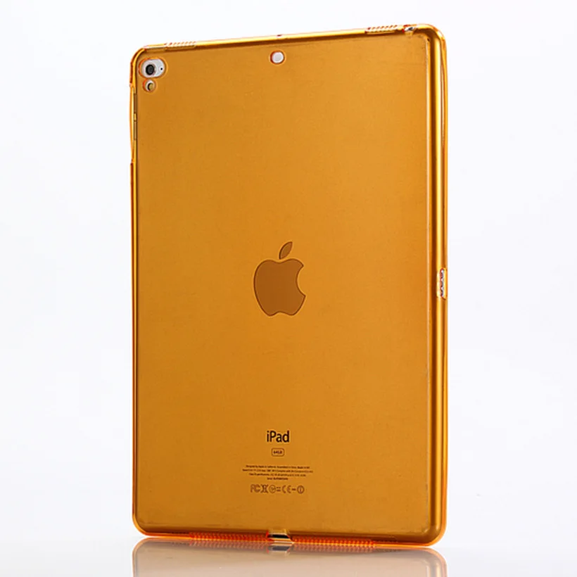 Для iPad Чехол iPad 6-го поколения чехол для планшета для iPad 9,7 роскошный кристально прозрачный силиконовый чехол для iPad 9,7 чехол - Цвет: Оранжевый