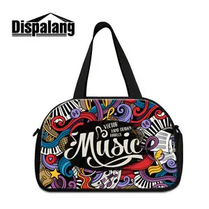 Dispalang Творческая музыкальная нота печати женский багаж сумки женские новые стильные duffle Сумки с независимыми обувь блок