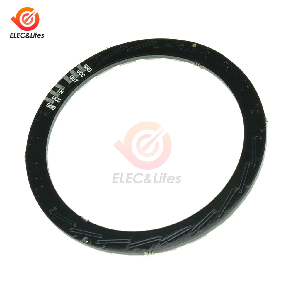 WS2812B цветной RGB светодиодный ленточный модуль 24 бит светодиода WS2812 5050 кольцевой