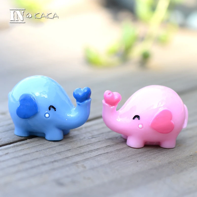 Kawaii мультяшная статуэтка слона мини Фея для дома сад миниатюрные украшения