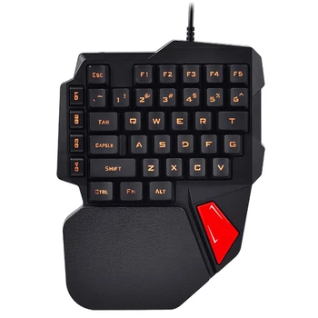 

38-Key Professional One/Single Hand Usb Wired Backlit Gaming Keyboards Esport Gamer Keypad For Pubg Lol Cs Go Overwatch