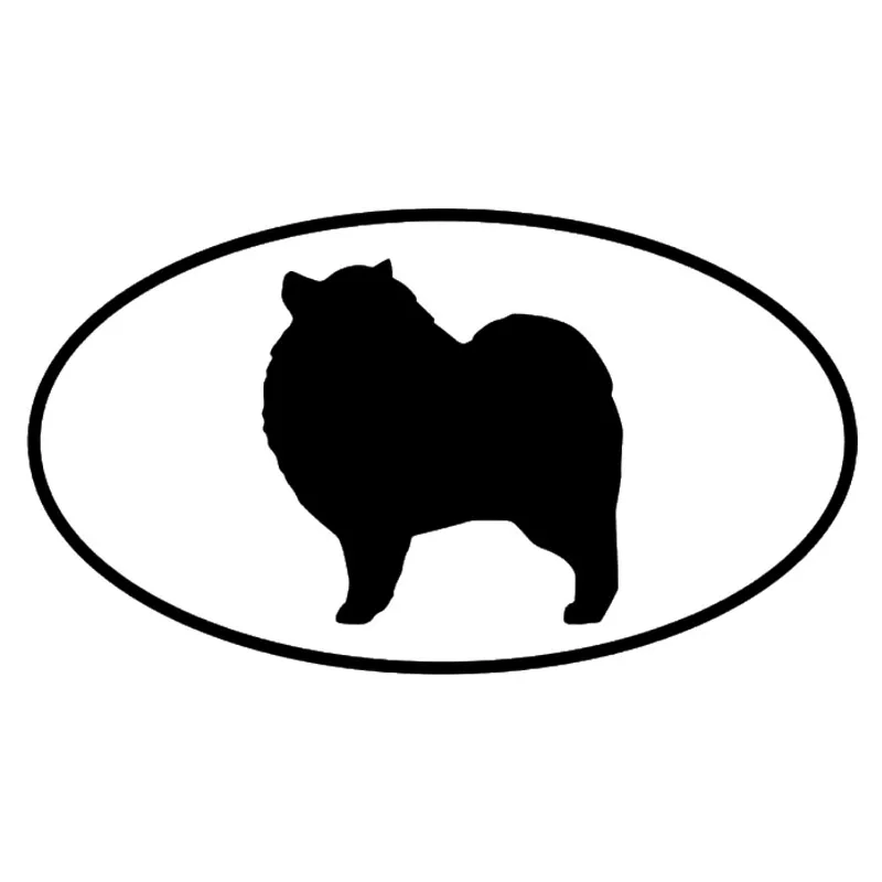 Download 15.7*8.7CM Keeshond Dog Car Stickers Reflective Vinyl Decal Car Styling Truck Decoration Black ...