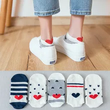 5 pares lote algodão meias femininas casual barco 3d pacote dos desenhos animados harajuku unicron gato bonito invisiable engraçado menina tornozelo meias conjunto