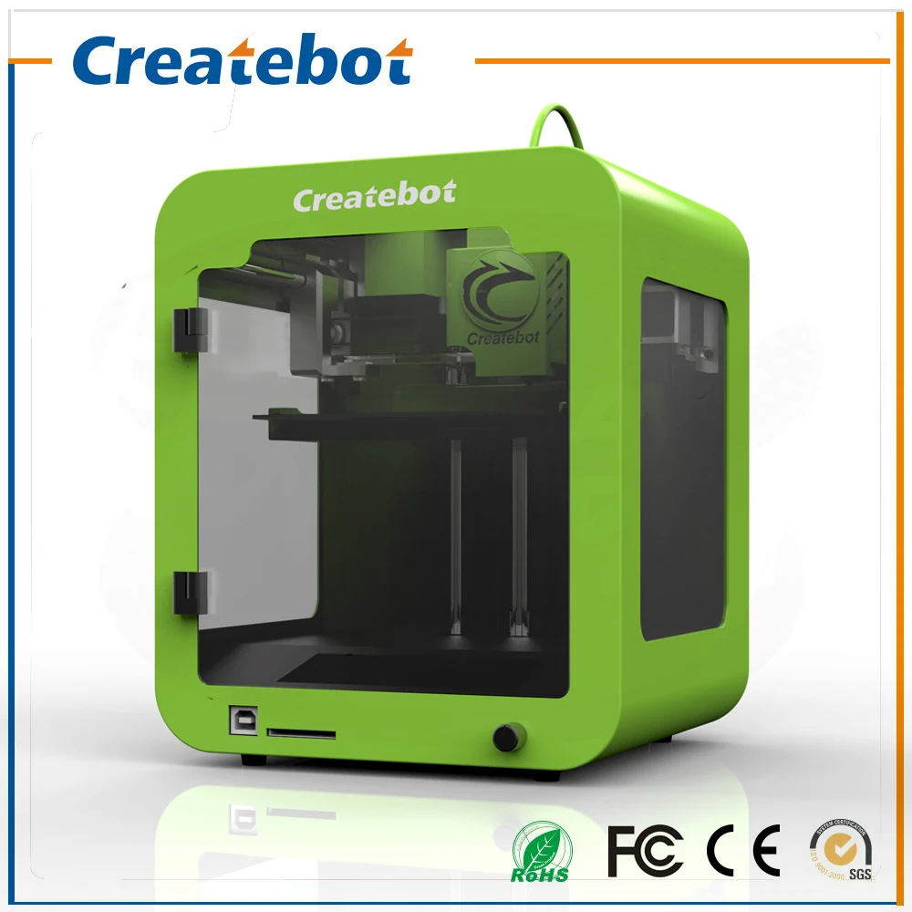 Newest Createbot Super Mini 3D Printer kit Build Size 85*80*94mm printer 3d printing 1 Rolls Filament 1GB SD card As Gift