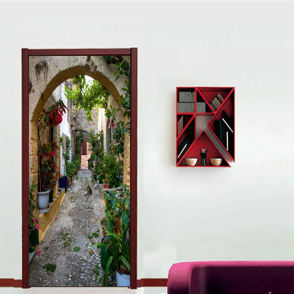 yazi-Self-Adhesive-Door-Sticker-PVC-Wall-Stickers-For-Door-Gate-Vinyl-Decal-Mural-Wallpaper-Home (5)