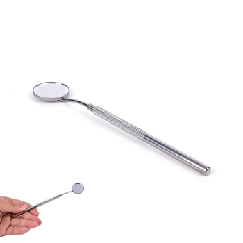 

High Quality 13.2cm x 0.6cm Dental Mirror Dentist Stainless Steel Handle Tool for Teeth Cleaning Inspection Hot Sale