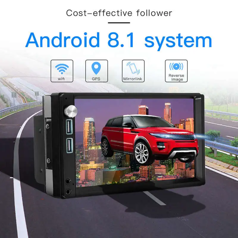 A5 7 дюймов 2 Din нажатие на экран Android 8,1 автомобильный радиоприемник стерео Mp5 плеер Вождение рекордер навигатор Fm радио Wifi Bluetooth 4,0 Hea