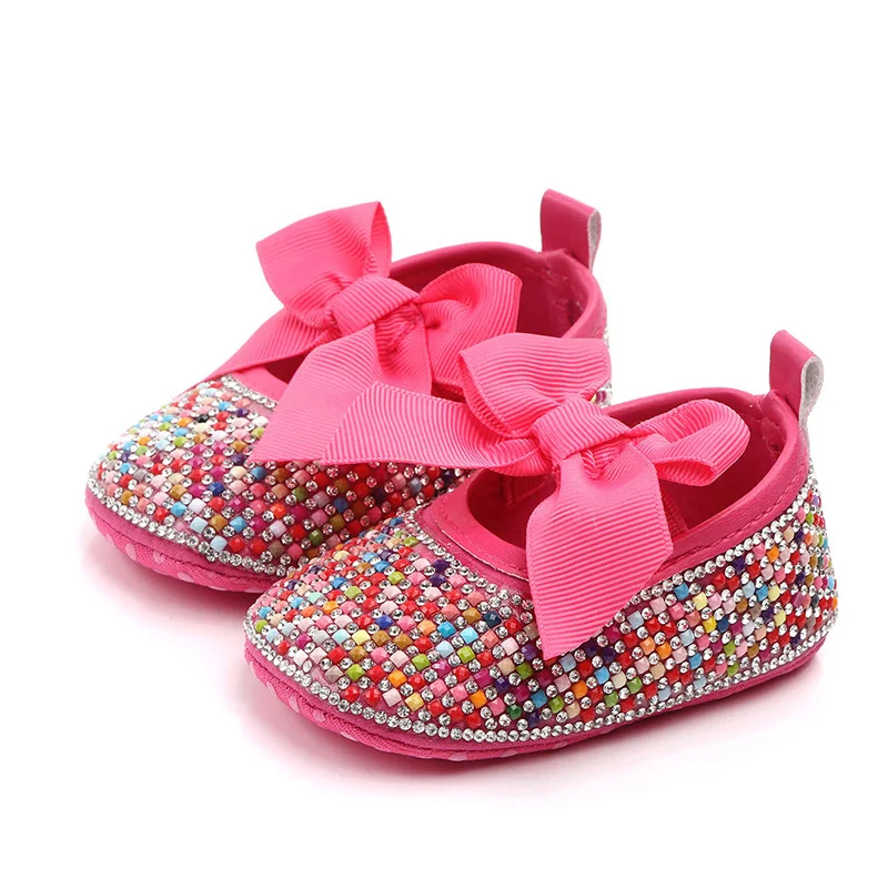 0 18M Newborn baby girl shoes rhinestone baby shoes girls toddler baby