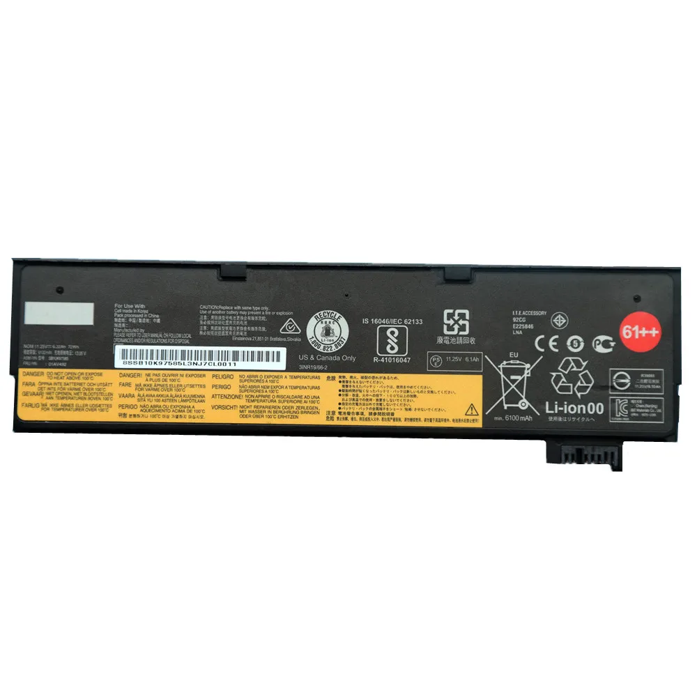 7 xinbox 11,25 V 72Wh 6.32Ah 01AV428 01AV492 SB10K97585 ноутбук Батарея для lenovo ThinkPad T470 T480 T570 T580 61