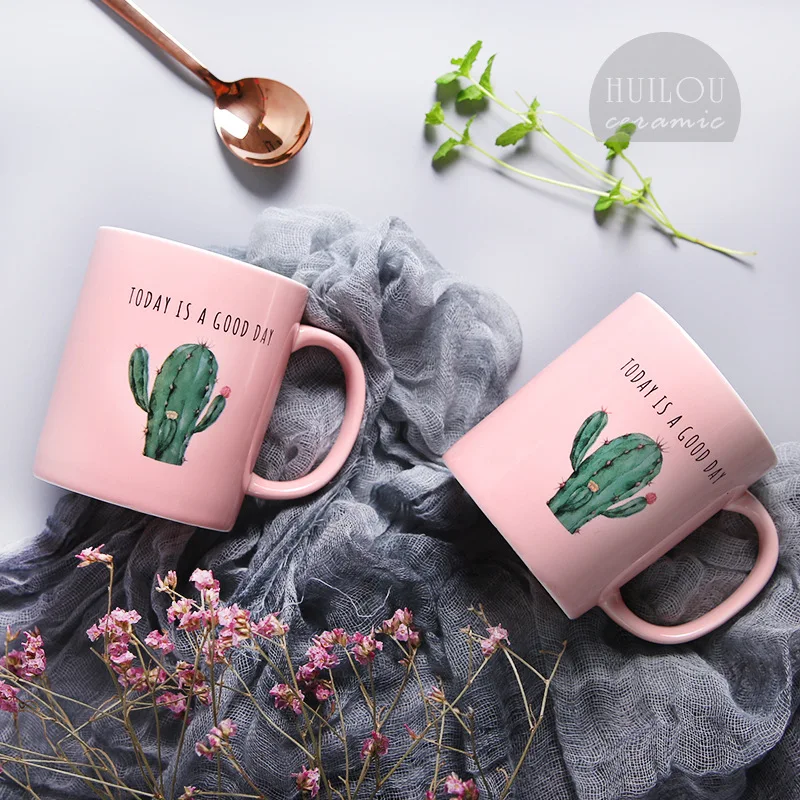 Tazas de cerámica para amantes de los Cactus, plantas creativas, café,  oficina, leche, 300ml|Tazas| - AliExpress
