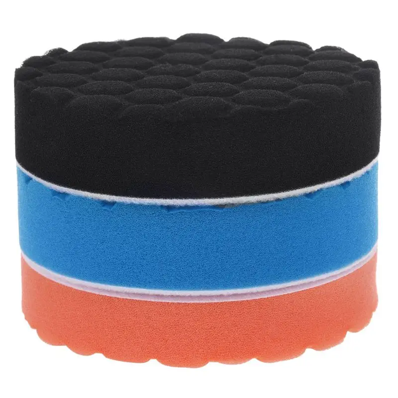 

3x Hex-Logic Buff Buffering Polishing Pad kit For Auto Car Polisher 5 inch
