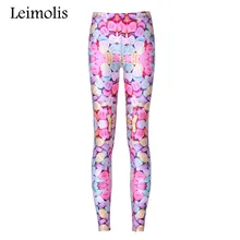 Leimolis, 3D принт, фитнес, пуш-ап, леггинсы для тренировок, женские, сладкое сердце, конфетные, размера плюс, высокая талия, панк-рок, штаны