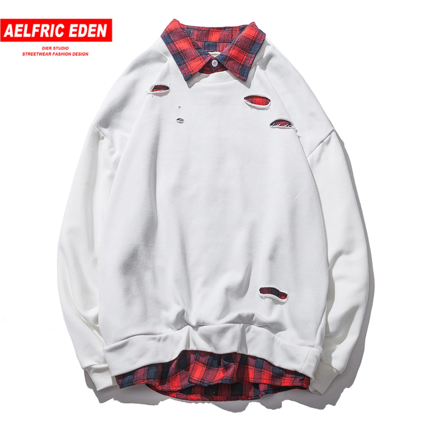 Aelfric Eden Harajuku Hone мужские повседневные толстовки 2019 весна осень поддельные два