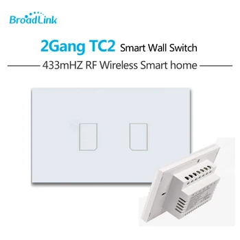 

Broadlink TC2 EU/US Standard 2 Gang Smart Home Automation Cellphone Remote Wireless Control Lamp Light Switch for RMPRO