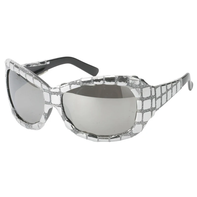 Unisex Sunglasses Silver Reflective Bright Lens Flash Coating Funny