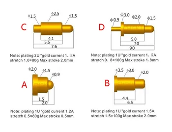 

FUMAO pogo pin connector Charging pin Mobile phone battery Spring probe Conductive needle Thimble test