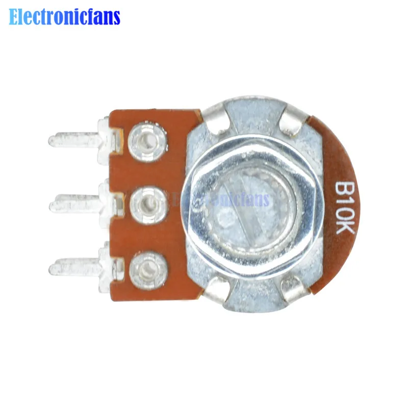 5 шт./лот B10K 10 K потенциометр, 6pins, Разделение вал вращающийся, линейный стерео двойной подшипник с коническим потенциометры