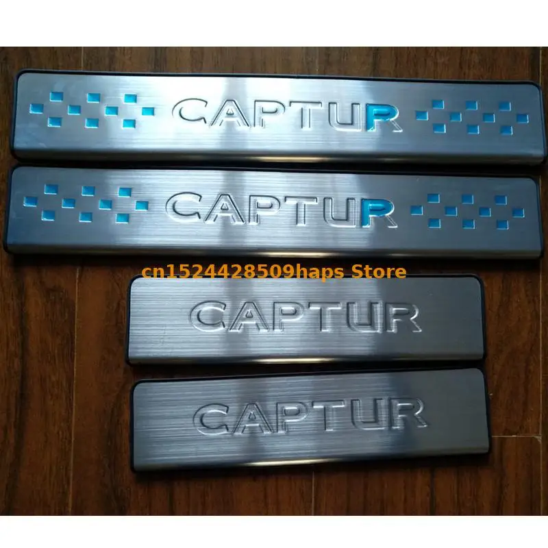 

Car-Covers Stainless Steel External Scuff Plate/Door Sill Fit For Renault CAPTUR 2013 2014 2015 2016 2017 2018 2019 Car styling