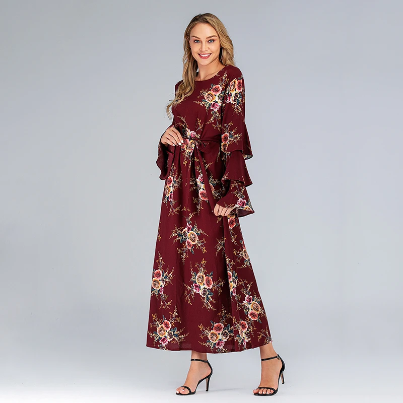 Vestidos De Verano шифоновое летнее платье плюс размер платье макси с длинным рукавом халат Longue Femme Ete vestido de festa Longo